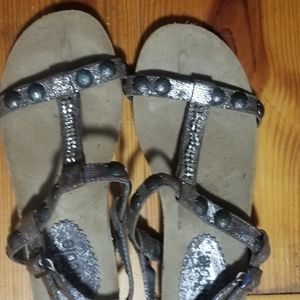 Womens Silver tone sandals